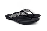 Axign Premium Bling Orthotic Thongs - Black Axign Premium Bling Orthotic Thongs - Black
