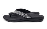 Axign Premium Bling Orthotic Thongs - Black Axign Premium Bling Orthotic Thongs - Black