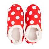 Archline Orthotic Slippers Closed – Red with White Polkadots Slipper Side Angle