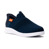Axign Slipstream Lightweight Slip-On Orthotic Shoe - Navy brown orthotic shoes