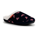 Archline Orthotic Slippers Slip-On – Navy with Pink Hearts Open Slipper Diagram