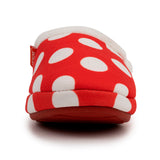 Archline Orthotic Slippers Slip-On – Red with White Polkadots Slipper Heel Detail