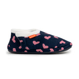 Archline Orthotic Slippers Closed – Navy with Pink Hearts Archline Orthotic Slippers Closed – Navy with Pink Hearts