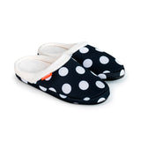 Archline Orthotic Slippers Slip-On – Black w/ White Polkadots Slipper Detail Shot