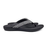 Axign Premium Bling Orthotic Thongs - Black Axign Premium Bling Orthotic Thongs - Black