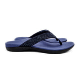 Axign Premium Bling Orthotic Thongs - Navy navy blue sandals