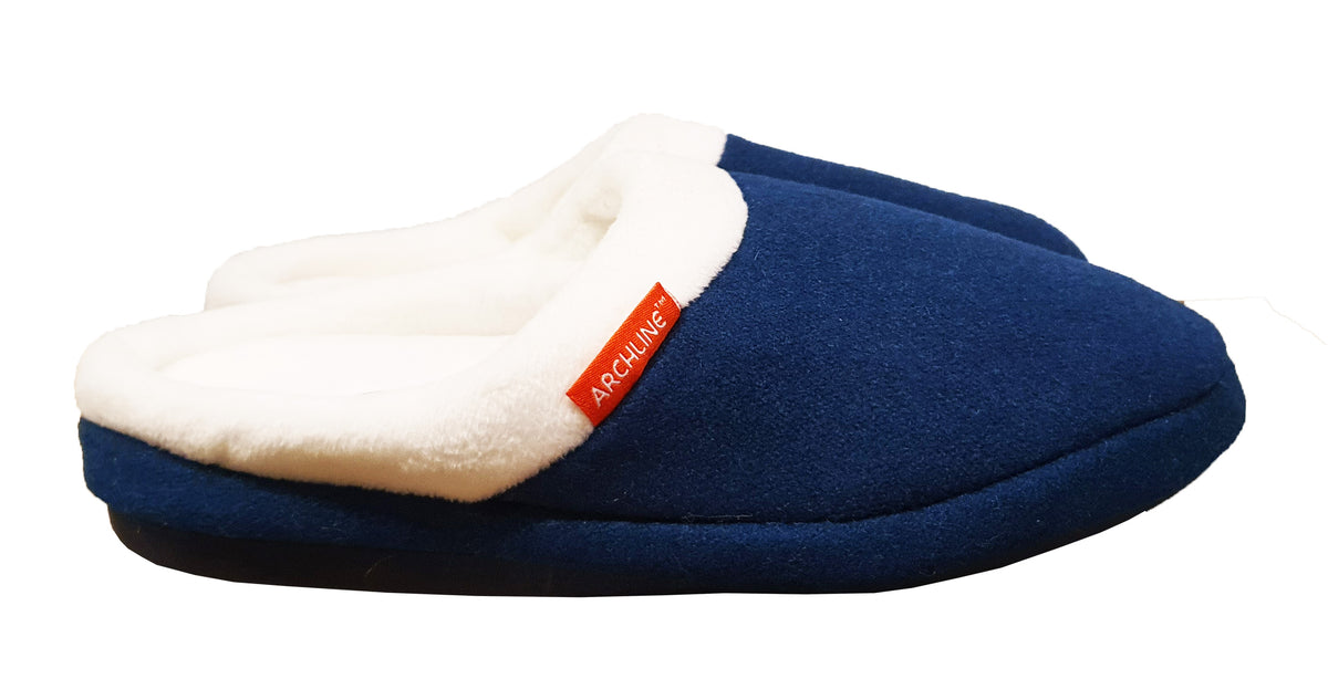 Archline Orthotic Slippers Slip-On – Dark Blue – Archline Footcare