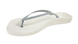 Archline Breeze Orthotic Thongs – White/Silver Archline Breeze Orthotic Thongs – White/Silver