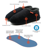 Archline Orthotic Slippers Closed – Charcoal Marl