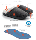 Archline Orthotic Slippers Slip-On – Grey Marl