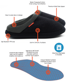 Archline Orthotic Slippers Slip-On – Charcoal Marl