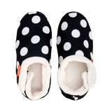 Archline Orthotic Slippers Closed – Black with White Polkadots