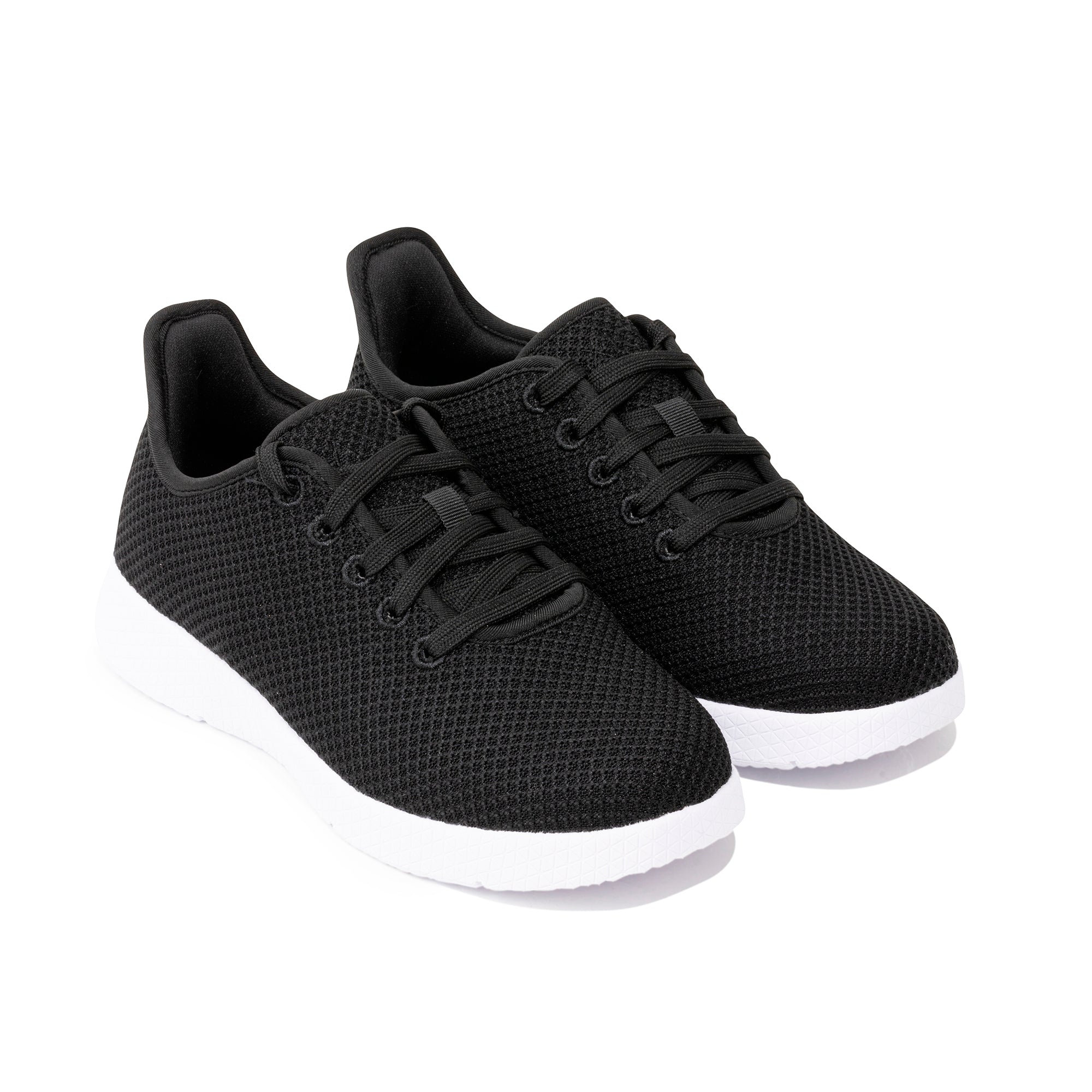 Axign River V2 Lightweight Casual Orthotic Shoe - Black with White Sol