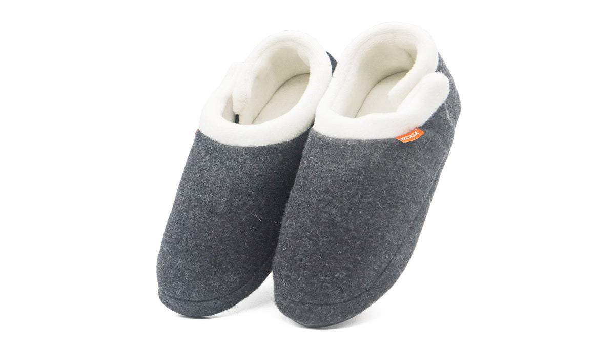 Archline Orthotic Slippers Closed – Grey Marl – Archline Footcare