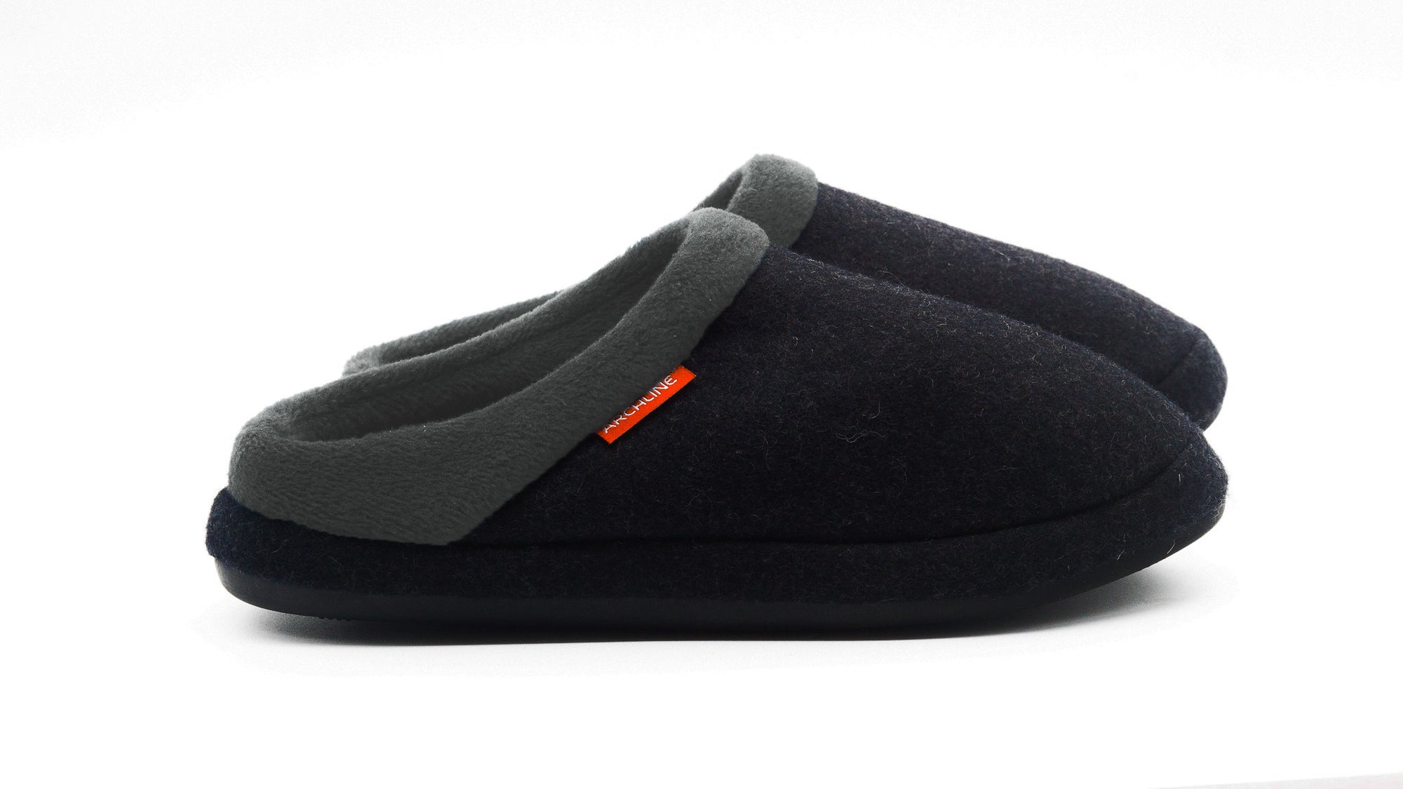Archline Orthotic Slippers Slip-On – Charcoal Marl – Archline Footcare