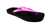 Archline Breeze Orthotic Flip Flops – Black/Pink