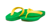 Archline Balance Orthotic Flip Flops - Green/Gold