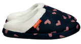 Archline Orthotic Slippers Slip-On – Navy with Pink Hearts