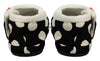 Archline Orthotic Slippers Closed – Black with White Polkadots