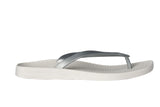 Archline Breeze Orthotic Thongs – White/Silver