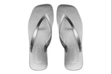 Archline Breeze Orthotic Thongs – White/Silver